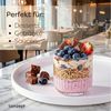 KONZEPT Dessertschale Set 300 ml aus geripptem Glas – elegant, liegen perfekt in der Hand, (6-tlg), perfekt für Tiramisu, Panna Cotta, Joghurt-Müsli und Schichtdesserts Bild 2