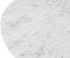 Esstisch rund ⌀ 137 cm Marmor weiß / Kreuzgestell Eisen Antik Grau BARCELONA #307 Bild 5