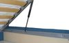 Dmora Adi Doppelbett, Bettkasten mit Stoffbezug, 100 % Made in Italy, Öffnung vorne, geeignet für Matratzen 160 x 190 cm, Blau Bild 5
