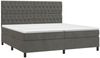 vidaXL Boxspringbett mit Matratze & LED Dunkelgrau 200x200 cm Samt, Härtegrad: H2 [3136324] Bild 3