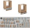 Herdumbauschrank Fame-Line Hellblau-grau 60 cm ohne Arbeitsplatte Vicco Bild 5