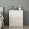 Dmora Kommode Vische, Mehrzweckkommode, Schlafzimmerkommode, Schrank mit Schubladen, 72x77 h42 cm, Weiß Bild 2