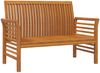 vidaXL 2-tlg. Garten-Lounge-Set mit Dunkelgrauen Kissen Massivholz 312142 Bild 5