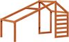 vidaXL Hochbettrahmen Wachsbraun 90 x 190 cm Massives Kiefernholz 3422701 Bild 4