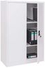 PROREGAL® Aktenschrank Büroschrank HxBxT 140 x 90 x 40 cm 2 Türen Metall Weiß Stahlschrank sicher abschließbar und flexibel nutzbar Bild 2