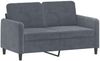 vidaXL 2-Sitzer-Sofa Dunkelgrau 120 cm Samt Bild 2