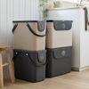ROTHO Mülltrennsystem Albula Mülleimer 55l mit Frontklappe für die Küche – Recycling System, Behälter ideal für Mülltrennung & Recycling Bild 3