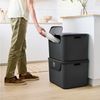 ROTHO Mülltrennsystem Albula Mülleimer 55l mit Frontklappe für die Küche – Recycling System, Behälter ideal für Mülltrennung & Recycling Bild 2