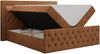 Boxspringbett, Stauraumbett mit Bettkasten, LED - GOLD-9 - 120x200cm - Orange Stoff - H3 Bild 4