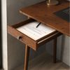 IDIMEX Schreibtisch ANGOLO, Homeoffice Tisch aus Massivholz mit Stauraum Kastanie Finish Bild 3