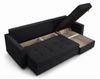 AX LIVING Ecksofa ELIF Schwarz mit Schlaffunktion L-Form, Sofa mit Bettkasten - Moderne Ecksofa, Wohnzimmer Ecksofa - Eckcouch Schwarz - Rechts Bild 3
