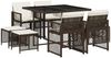 vidaXL 9-tlg. Garten-Essgruppe mit Kissen Braun Poly Rattan 3210777 Bild 2