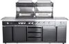 Allgrill 'Extreme' Gasgrill Air System, 6 Brenner/2 Backburner/Steakzone, Edelstahl Schwarz oxidiert, 227 x 65 x 119 cm Bild 5