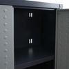 Hängeschrank HWC-O52, Wandschrank Lagerschrank Bücherschrank, abschließbar Stahl 77x77x31cm ~ hellgrau/dunkelgrau Bild 5