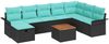 vidaXL Gartensofa-set mit Kissen 9 pcs Schwarz Poly Rattan 3360805 Bild 2