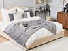 Kuscheldecke Grau Polyester Stoff 130x180 cm mit Sternen Motiv Bild 3