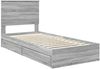 vidaXL Aufbewahrungsbett Graues Sonoma 90 x 200 cm Holzwerkstoff 3411248 Bild 4