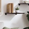 vidaXL Wandregal Dunkelbraun 40x40x2 cm Massivholz Eiche Behandelt 363749 Bild 3