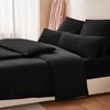 Bettwäsche 135x200 Schwarz 4tlg. Mikrofaser Kissenbezüge 80x80 Weich & Bügelfrei Bild 5