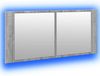 vidaXL LED-Spiegelschrank Grau Sonoma 100x12x45 cm 834960 Bild 5
