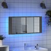 vidaXL LED-Spiegelschrank Grau Sonoma 100x12x45 cm 834960 Bild 4