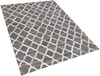 Teppich Kuhfell grau / beige 140x200 cm Patchwork Kurzflor ROLUNAY Bild 4