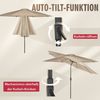 Sekey Marktschirm Ø350cm Sonnenschirm Groß Garten – Knickbar im Sitzen, UV-Schutz UPF50+, LxB: 347,00x347,00 cm, Geeignet für 6-8 Personen, Kippbar, Abknickbar, Wasserabweisend Bild 2