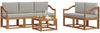 vidaXL Outdoor-Sofagarnitur mit Kissen 6 pcs Natürlich und Hellgrau 3366024 Bild 3