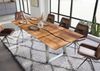 Esstisch Akazie 240x100x76 natur lackiert / Epoxid schwarz, U-Beine silber matt EPOXY Bild 2