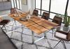 Esstisch Akazie 240x100x76 natur lackiert / Epoxid schwarz, U-Beine silber matt EPOXY Bild 3