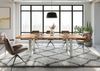 Esstisch Akazie 240x100x76 natur lackiert / Epoxid schwarz, U-Beine silber matt EPOXY Bild 4