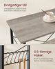 Vasagle Küchenregal auf Rollen, Servierwagen mit 3 Regalböden, Mikrowellenregal, für Minibackofen, Toaster, Wasserkocher, Metall, mit 6 Haken, Industrie-Design,40 x 80 x 82,5 cm (T x B x H), Greige-Schwarz von Songmics Bild 5