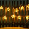 LED Solar Lichterkette, 20x Glühbirnen, Hanfseil, L 570 cm Bild 5