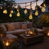 LED Solar Lichterkette, 20x Glühbirnen, Hanfseil, L 570 cm Bild 3