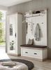 Garderobenschrank mit Spiegel Rovola in Pinie weiß Schuhschrank 73 x 201 cm Bild 5