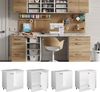 Eckschrank für Hausrat R-Line Weiß Hochglanz 86 cm mit Tür, mit Arbeitsplatte Vicco Bild 2