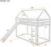 Merax Etagenbett Einzelbett Kinderbett 90x200cm Hausbett mit Rutsche und Leiter, Weiß Bild 4