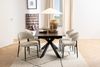 Polsterstuhl >Edina< (2er-Set) in Beige, Polyester,Stahl - 56x77x55cm (BxHxT) Bild 4