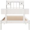 vidaXL Massivholzbett mit Regal ohne Matratze Weiß 75x190 cm Kiefer 3321819 Bild 4