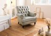 Sessel Echtleder 84x84x94 grau CHESTERFIELD #205 Bild 2