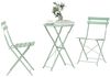 vidaXL Klapp Bistro Set 3 pcs Meerschaumgrün Stahl 42002970 Bild 3