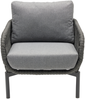 TERRANO Dining-Sessel, Rope in Dunkelgrau, Aluminiumgestell in Anthrazit, inklusive Auflage Bild 2