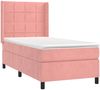 vidaXL Boxspringbett mit Matratze Rosa 90x190 cm Samt 3132656 Bild 3