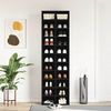vidaXL Schuhschrank Schwarz Eichen-Optik 54x34x183 cm Holzwerkstoff 859378 Bild 3