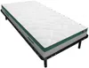 Vente-unique - PRESTIGE Mattress and bed base set MetallStoff Schwarz - B 90 cm88 cm3,8 cm x H 22 cm5 cm25 cm x L 200 cm198 cm3,8 cm Bild 1