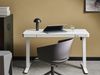 Schreibtisch elektrisch höhenverstellbar PENLY Weiß 120 cm 60 cm mit USB-Anschluss Bild 3