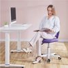 Yaheetech Drehstuhl Höhenverstellbarer Bürostuhl ohne Armlehnen, Schreibtischstuhl mit Netzbezug fürs Arbeitszimmer/Büro/Wohnzimmer Bild 3