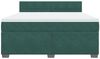 vidaXL Boxspringbett mit Matratze Dunkelgrün 180x200 cm Samt 3286381 Bild 4