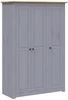 vidaXL Kleiderschrank 3-Türig Grau 118×50×171,5 cm Kiefer Panama Serie 282662 Bild 2
