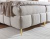 Boxspringbett Schlafzimmerbett GRAZIA 140x200cm Stoff Corbett Dunkelgrau Bild 3